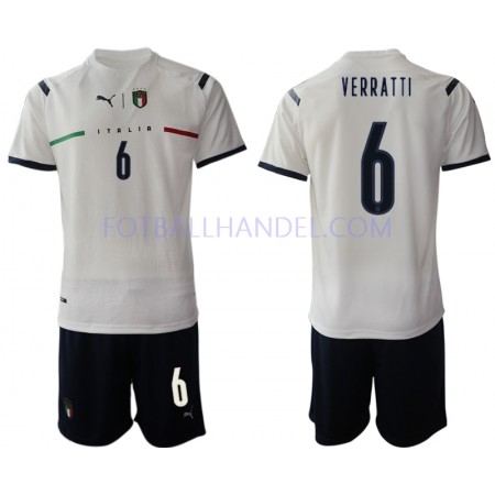 Barn Fotballdrakter Italia Marco Verratti 6 Borte 2021-22 Kortermet